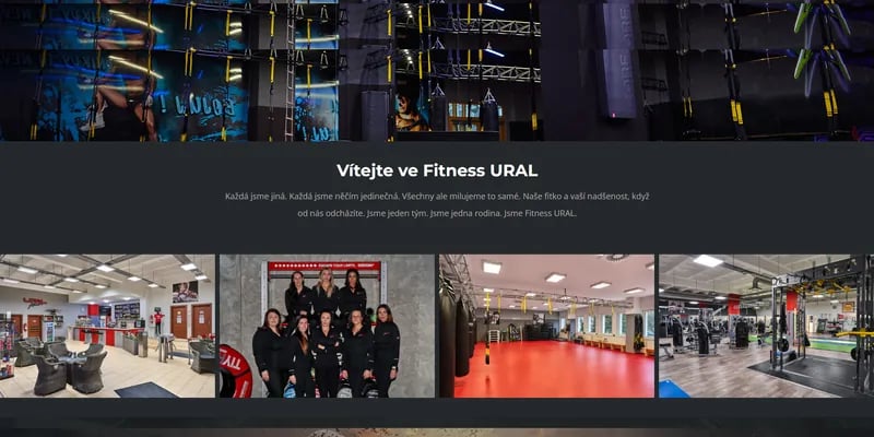 Fitness Ural - Webové stránky pro fitness centrum s rezervačním systémem pro vujo.cz