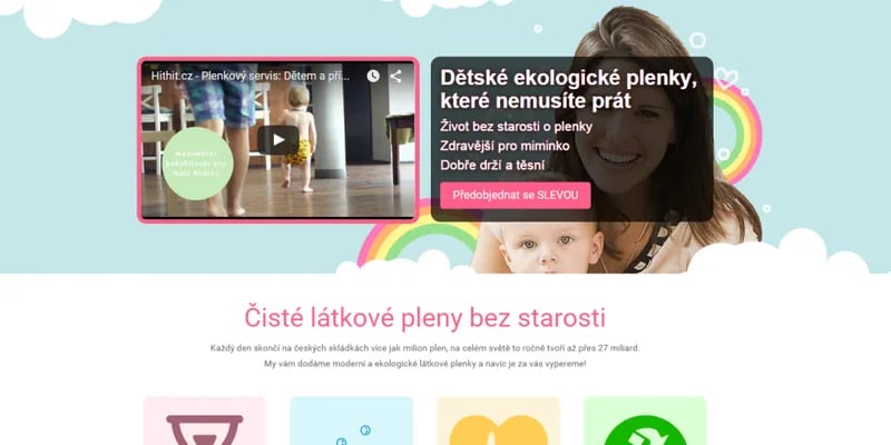 Plenkový servis - Web pro služby spojené s péčí o děti pro vujo.cz