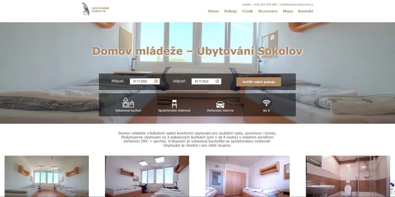 Sokolov Ubytování - Rezervační systém pro ubytování v Sokolově pro vujo.cz